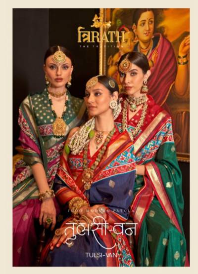 TRIRATH TULSI-VAN 10321 TO 10329 DESIGNR SILK SAREE WHOLESALER IN SURAT